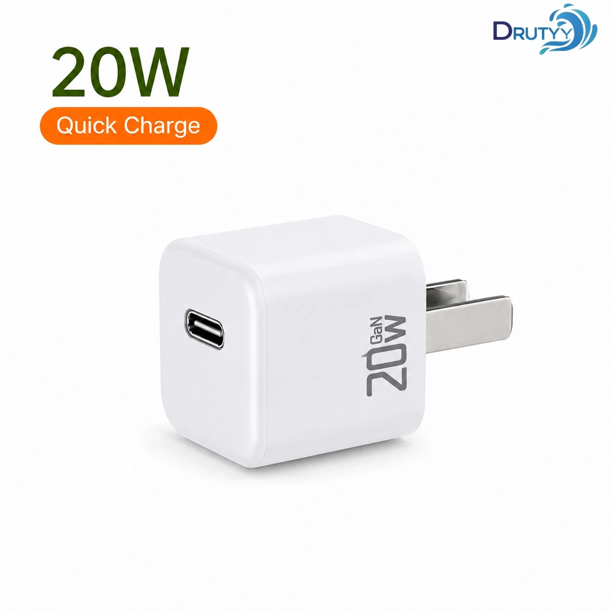 GaN Mini "Ice Cube" Series Transparent Shell P20W Single-Port USB-C Charger